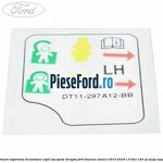 Eticheta informare siguranta incuietoare copil usa spate dreapta Ford Tourneo Connect 2013-2018 1.5 TDCi 120 cp XWGA, XWGB, XWGC diesel