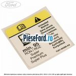 Eticheta informare valoare cifra octanica Ford Focus 2011-2014 1.6 Ti 105 cp IQDA, IQDB, IQDC benzina