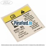 Eticheta informare valoare cifra octanica Ford Focus 2014-2018 1.5 EcoBoost 182 cp M9DA, M9DB benzina
