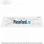 Eticheta informare valori presiune circuit frana Ford Ranger 2006-2012 2.5 TDCi 4x4 143 cp WLAA diesel