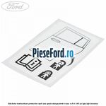 Eticheta instructiuni protectie copii usa spate stanga Ford B-Max 1.6 Ti 105 cp IQJA, IQJC benzina