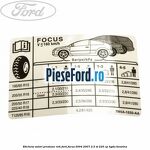Eticheta valori presiune roti Ford Focus 2004-2007 2.5 ST 225 cp