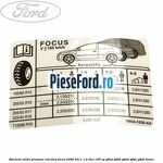 Eticheta valori presiune roti Ford Focus 2008-2011 1.6 TDCi 109 cp