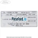 Eticheta valori presiune roti Ford Ranger 2002-2006 2.5 D 78 cp