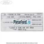 Eticheta valori presiune roti Ford Ranger 2002-2006 2.5 TD 4x4 84 cp WL-T diesel