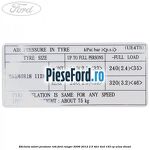 Eticheta valori presiune roti Ford Ranger 2006-2012 2.5 TDCi 4x4 143 cp WLAA diesel