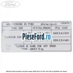Eticheta valori presiune roti Ford Ranger 2006-2012 3.0 TDCi 4x4 156 cp MD30DITC, WEC diesel