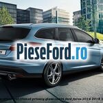 Geam custode spate dreapta, cu ornament cromat, Privacy Glass, combi Ford Focus 2014-2018 1.6 TDCi 115 cp