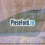 Geam usa fata dreapta verde, 3 usi hatchback Ford Focus 2004-2007 1.6 Ti 115 cp