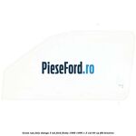 Geam usa fata stanga (3 Usi) Ford Fiesta 1989-1996 1.3 CAT 60 cp J6B benzina