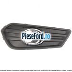 Grila proiector stanga cu ornament cromat carbon black Ford S-Max 2015-2023 1.5 EcoBoost 165 cp