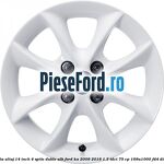 Janta aliaj 14 inch, 4 spite duble alb Ford Ka 2009-2016 1.3 TDCi 75 cp 169A1000, FD4 diesel