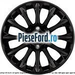 Janta aliaj 16 inch, 12 spite negru Ford Fiesta 2008-2012 1.4 97 cp RTJA, RTJB, SPJA, SPJC, SPJE benzina