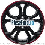 Janta aliaj 17 inch, design Y spite duble negru cu rosu Ford Fiesta 2017-2023 1.0 EcoBoost 124 cp M1JL, M1JM, M1JP benzina
