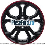 Janta aliaj 17 inch, design Y spite duble negru cu rosu Ford Fiesta 2017-2023 1.1 Ti-VCT 75 cp FSJB benzina