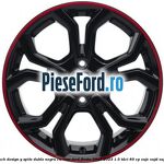 Janta aliaj 17 inch, design Y spite duble negru cu rosu Ford Fiesta 2017-2023 1.5 TDCi 85 cp
