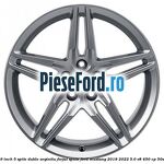Janta aliaj 19 inch, 5 spite duble argintiu forjat spate Ford Mustang 2018-2022 5.0 V8 450 cp