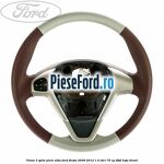 Volan 3 spite piele alba Ford Fiesta 2008-2012 1.4 TDCi 70 cp F6JD, KVJA diesel