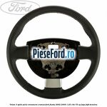 Volan 3 spite piele ornament cromat Ford Fiesta 2002-2005 1.25 16V 75 cp FUJA, FUJB benzina